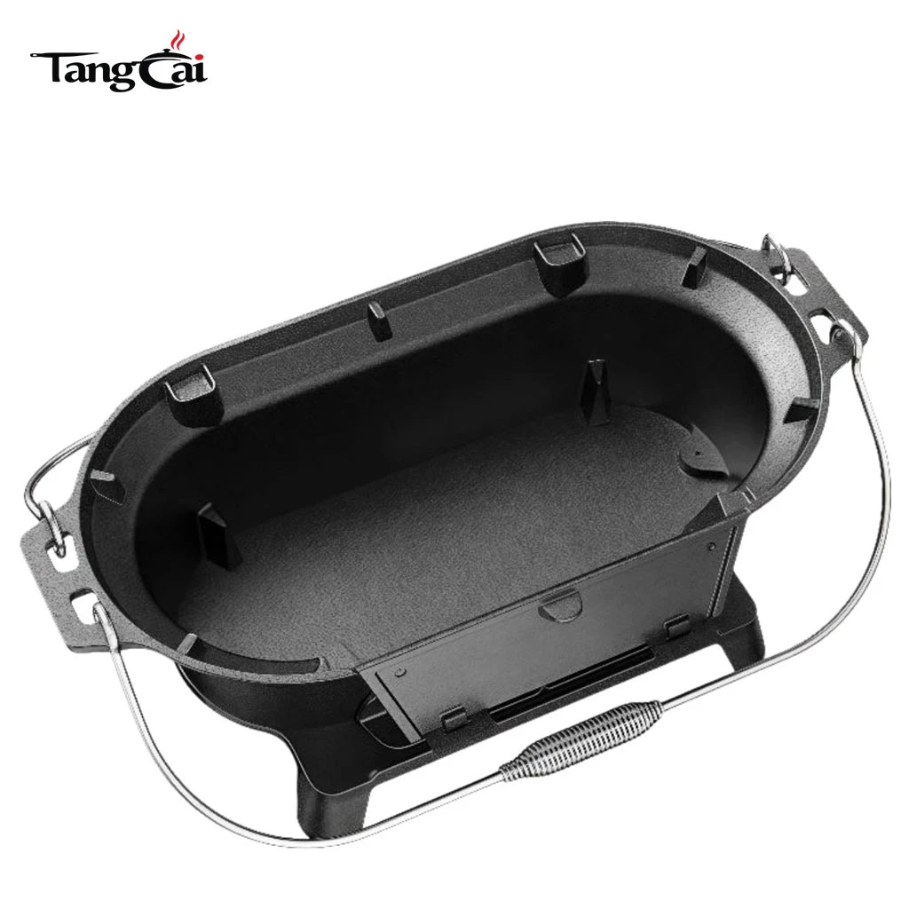 Source Factory Mini Camp Gear Estufa de camping con parrilla de carb&oacute;n de hierro fundido port&aacute;til peque&ntilde;a ideal para fiestas de picnic en interiores y exteriores