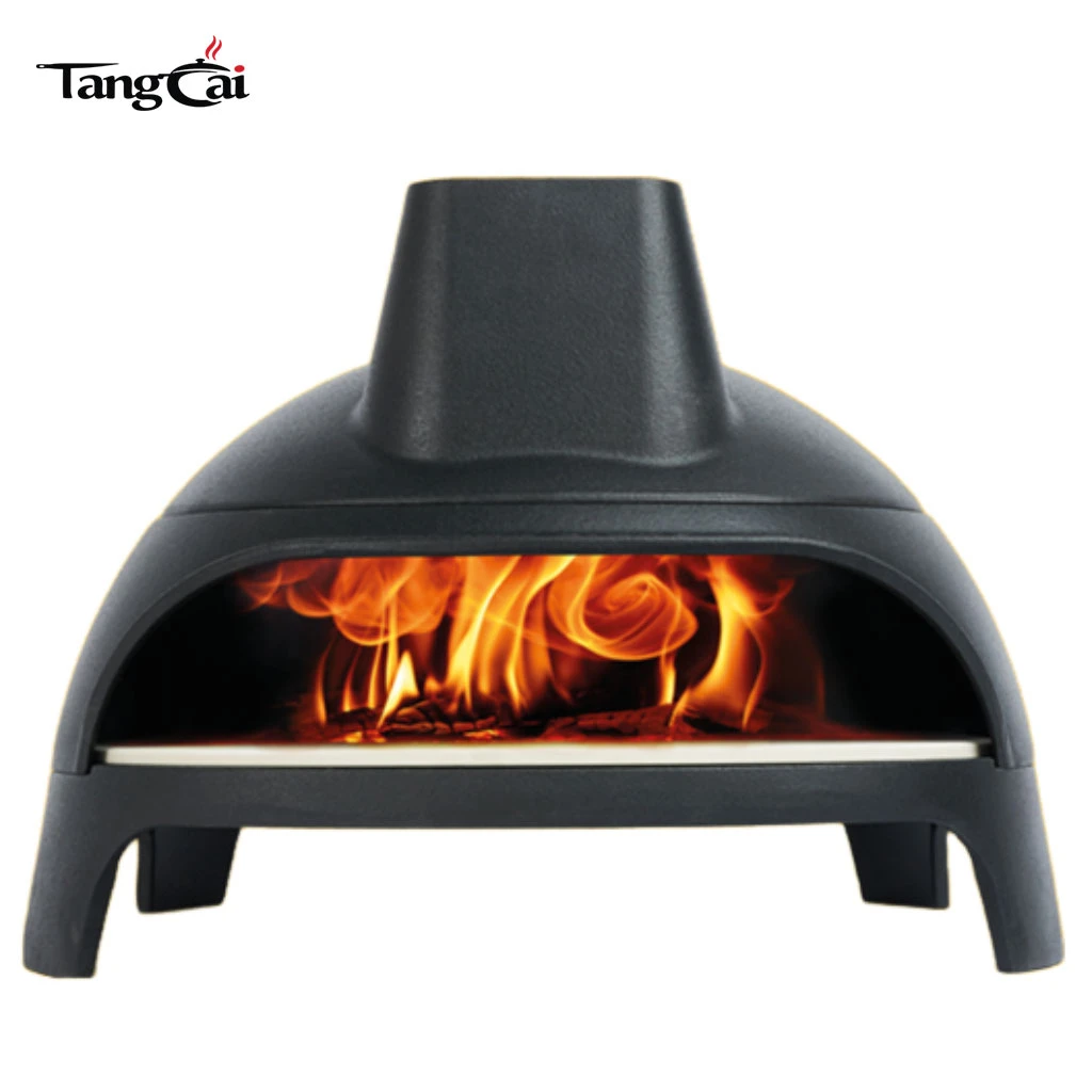 Horno para pizza de le&ntilde;a de hierro fundido personalizado: se adapta f&aacute;cilmente a pizzas de 12 pulgadas, perfecto para cocinar en el patio trasero y reuniones familiares