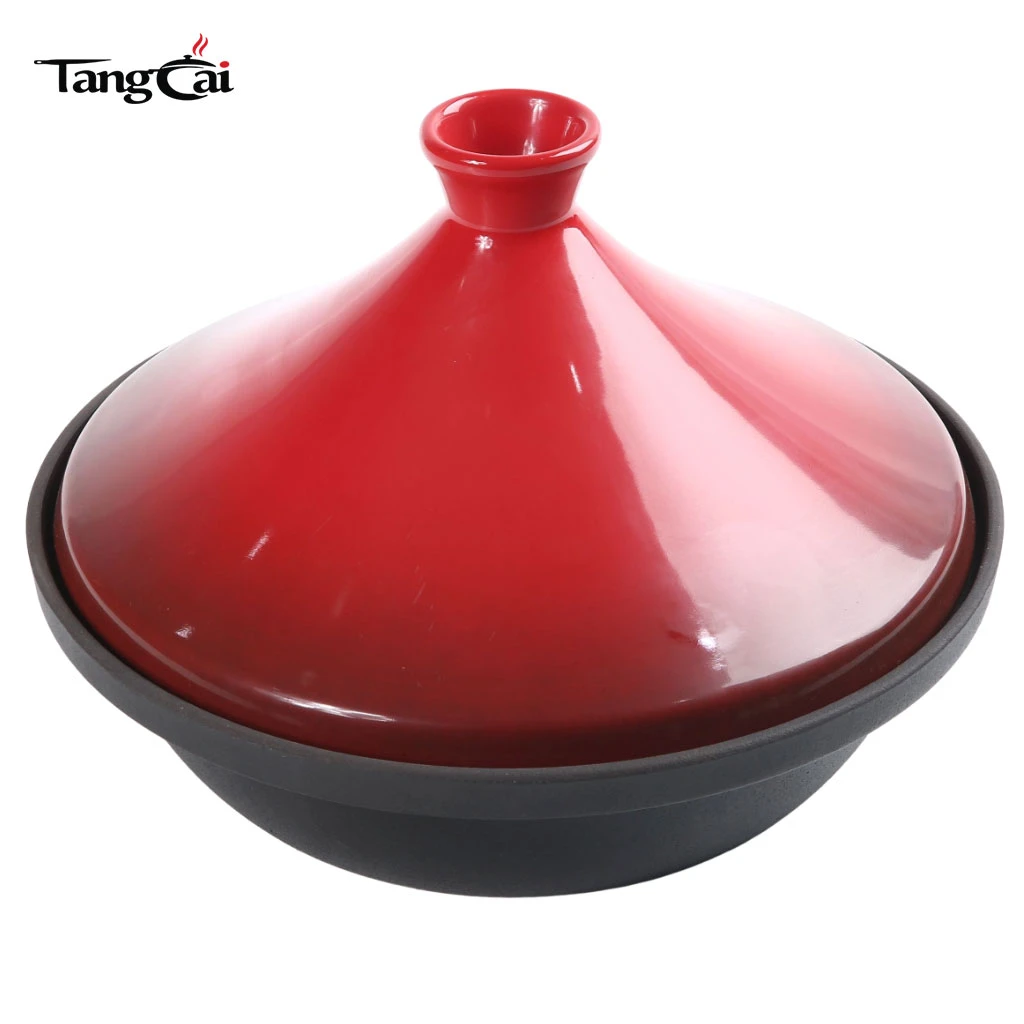 Olla para tagine de hierro fundido de primera calidad Construcci&oacute;n duradera Retenci&oacute;n de calor Ideal para platos marroqu&iacute;es Imprescindible para la cocina