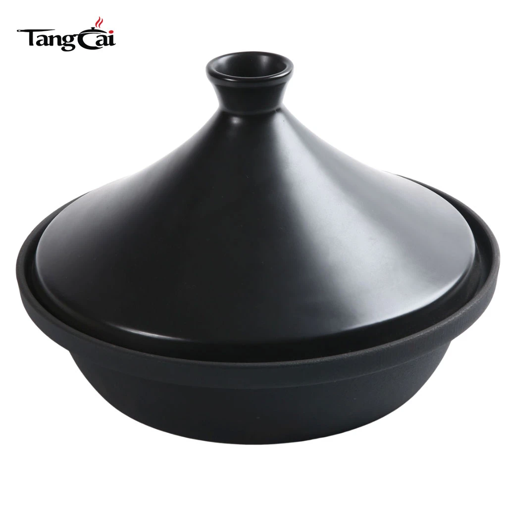 Olla para tagine de hierro fundido de primera calidad Construcci&oacute;n duradera Retenci&oacute;n de calor Ideal para platos marroqu&iacute;es Imprescindible para la cocina