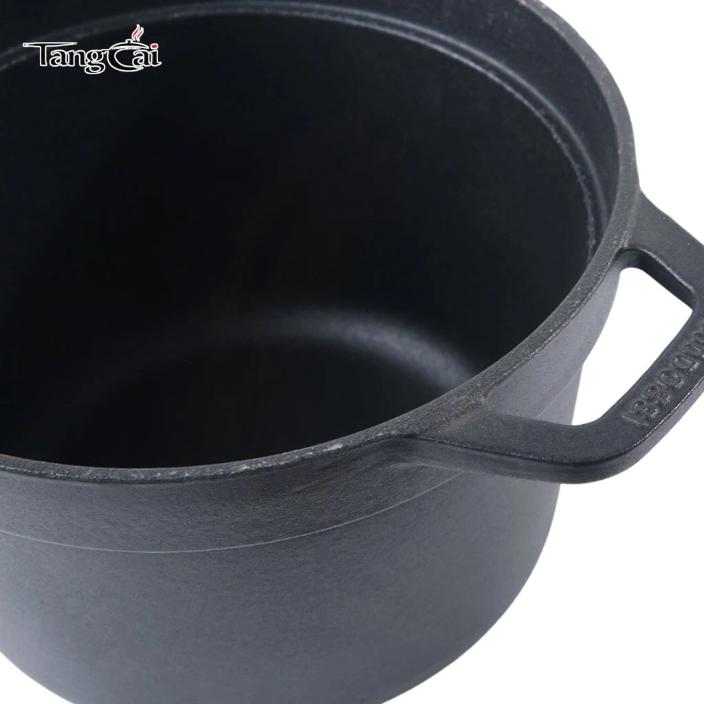Olla arrocera antiadherente de hierro fundido con tapa interior, olla arrocera alta y profunda Dise&ntilde;o excelente para mantener el calor para la comida diaria