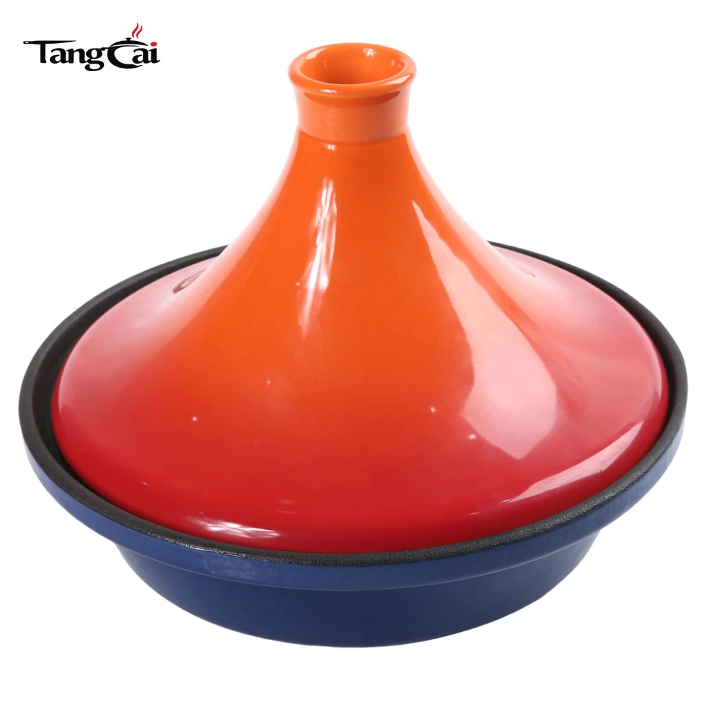 Olla para tagine de hierro fundido de primera calidad Construcci&oacute;n duradera Retenci&oacute;n de calor Ideal para platos marroqu&iacute;es Imprescindible para la cocina