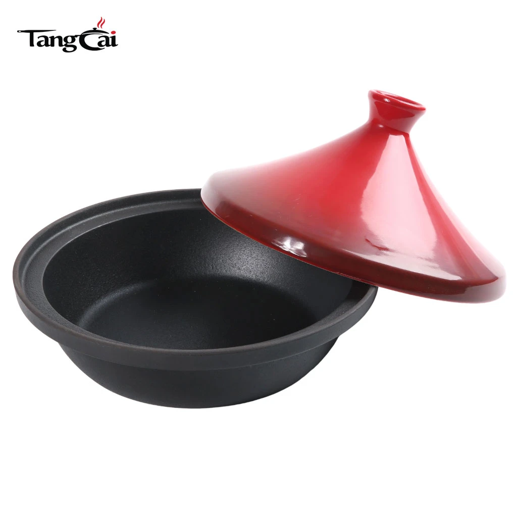 Olla para tagine de hierro fundido de primera calidad Construcci&oacute;n duradera Retenci&oacute;n de calor Ideal para platos marroqu&iacute;es Imprescindible para la cocina