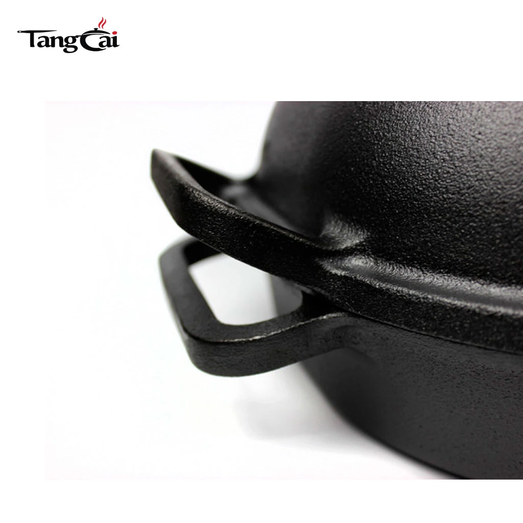 F&aacute;brica al por mayor Bandeja ovalada para asar de hierro fundido 2 en 1 con tapa de c&uacute;pula alta Asador de pavo Juego de bandejas para hornear pan rectangulares