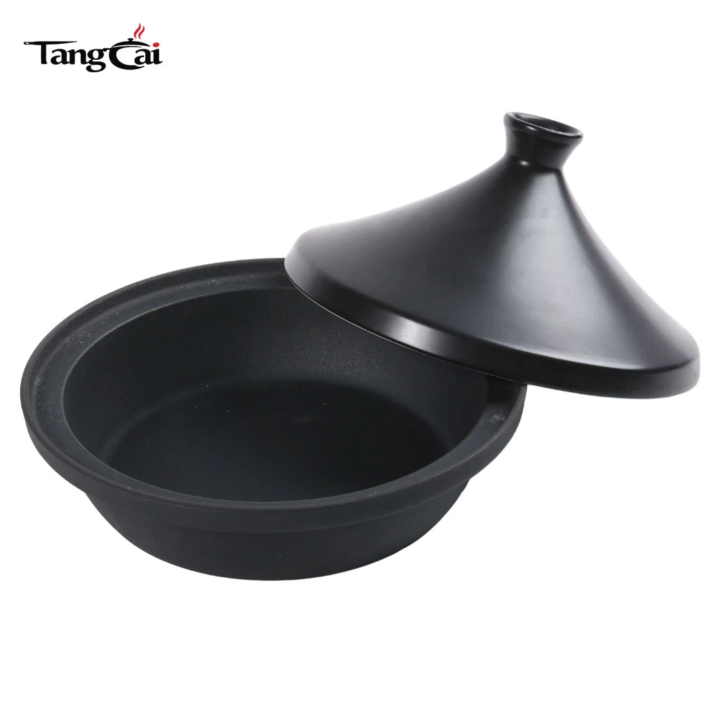 Olla para tagine de hierro fundido de primera calidad Construcci&oacute;n duradera Retenci&oacute;n de calor Ideal para platos marroqu&iacute;es Imprescindible para la cocina