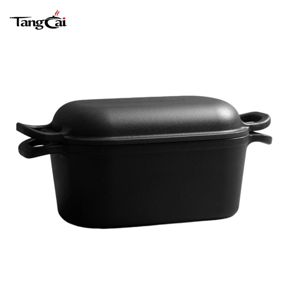 Horno holand&eacute;s ovalado de 4 cuartos para hornear pan Moldes para pan de hierro fundido antiadherentes para hornear masa madre
