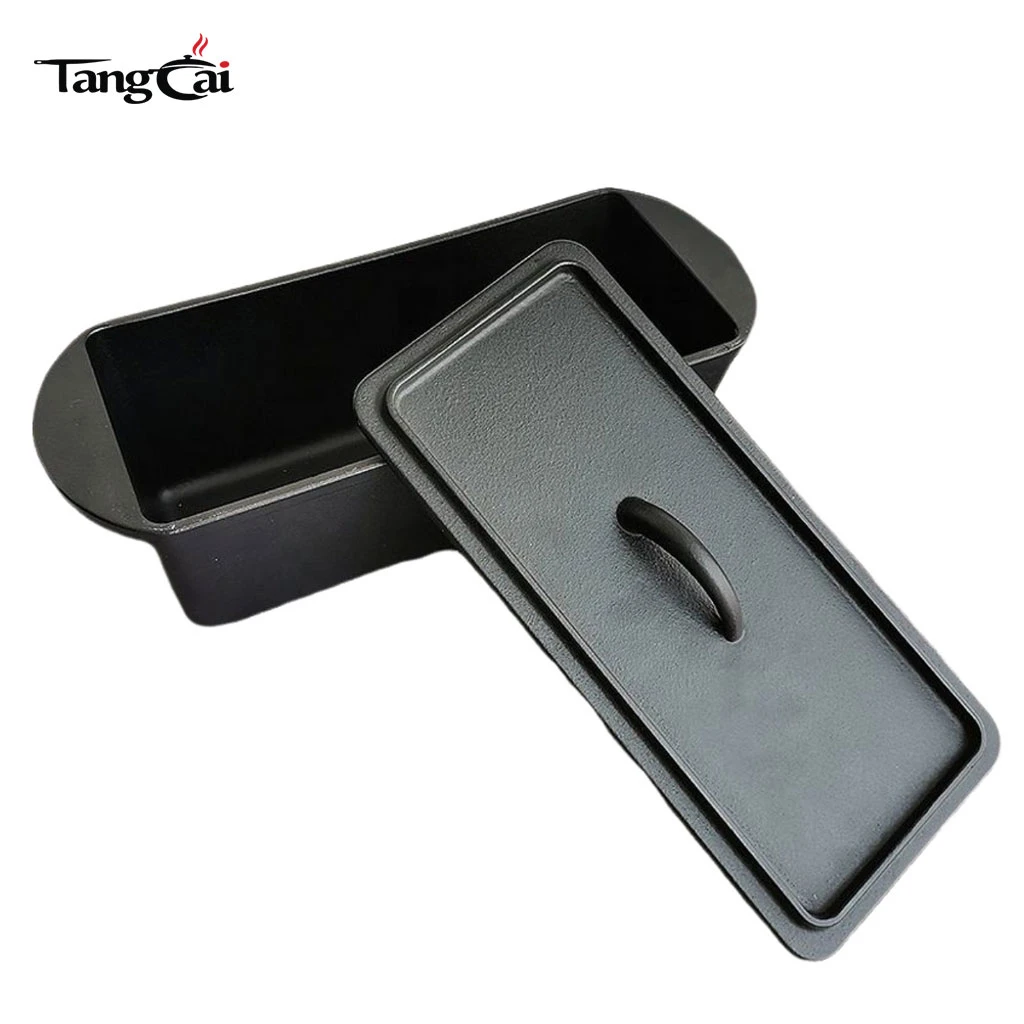 Moldes para pan y pan rectangulares presazonados de hierro fundido de dise&ntilde;o cl&aacute;sico Utensilios para hornear para la cocina casera Molde para hornear pan