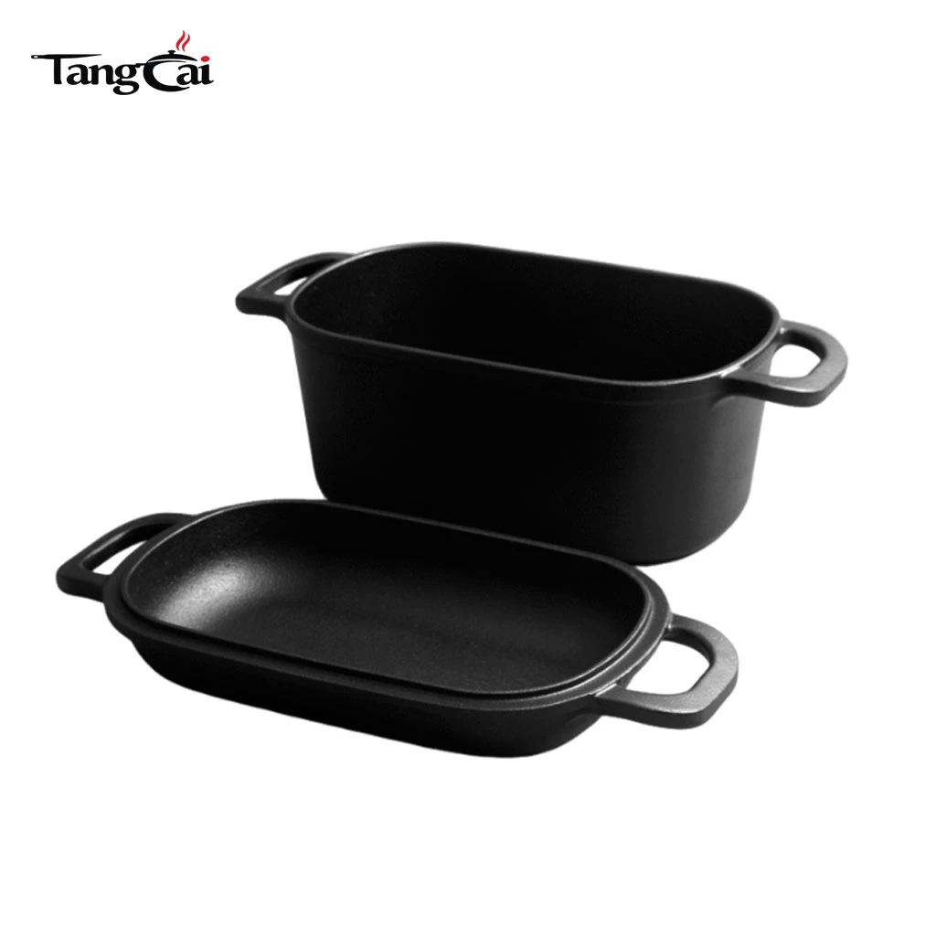 Horno holand&eacute;s ovalado de 4 cuartos para hornear pan Moldes para pan de hierro fundido antiadherentes para hornear masa madre