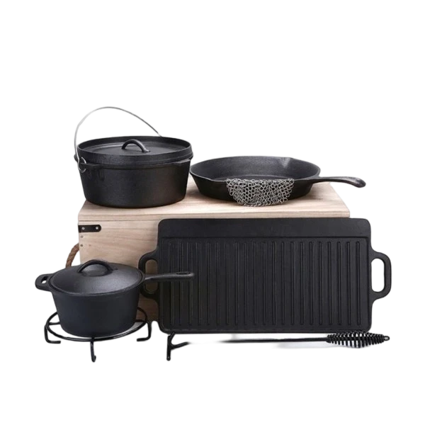 Juego de utensilios de cocina de hierro fundido