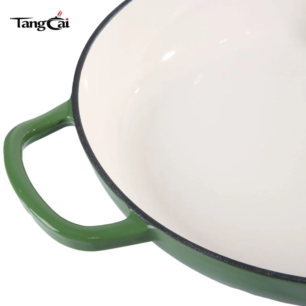 Cacerola para horno holand&eacute;s de hierro fundido con revestimiento esmaltado poco profundo de 3,8 cuartos de gal&oacute;n y 30 cm de dise&ntilde;o l&iacute;der en el mercado