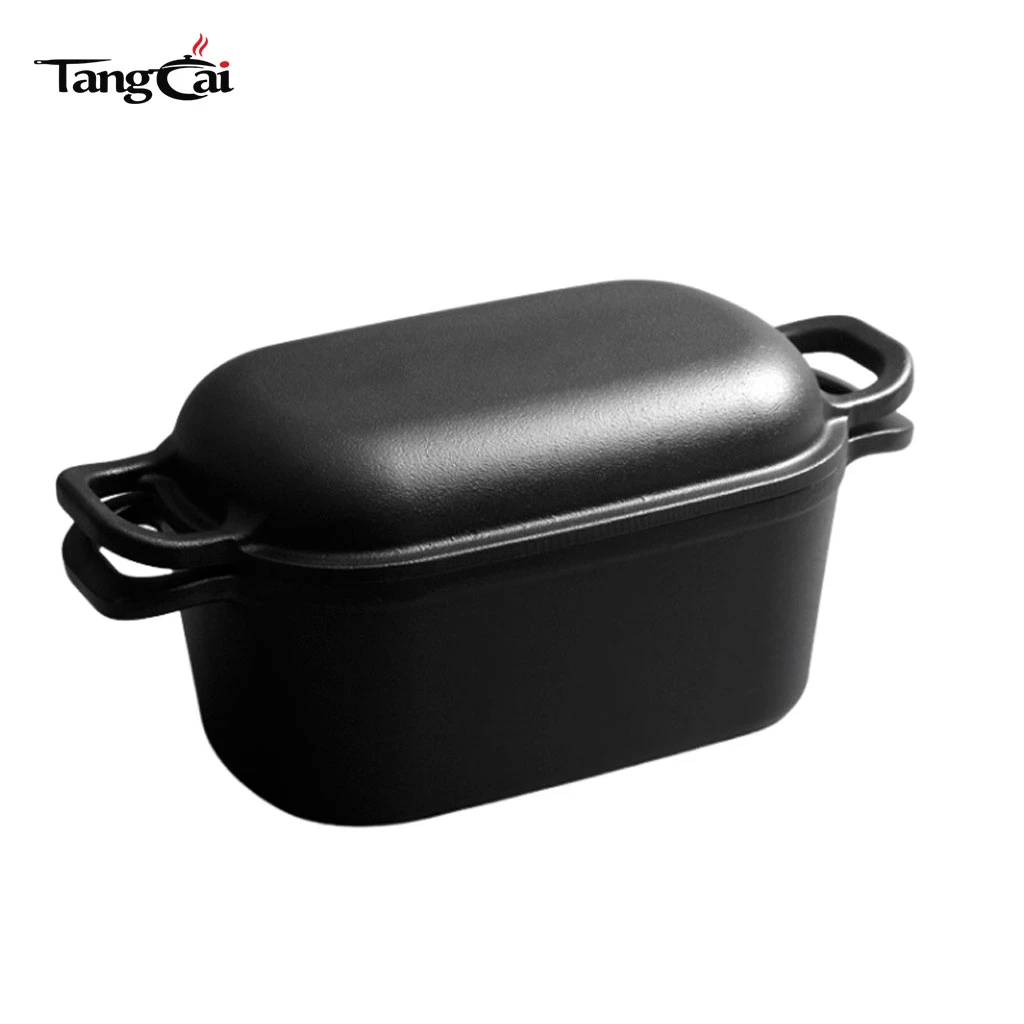 Horno holand&eacute;s ovalado de 4 cuartos para hornear pan Moldes para pan de hierro fundido antiadherentes para hornear masa madre