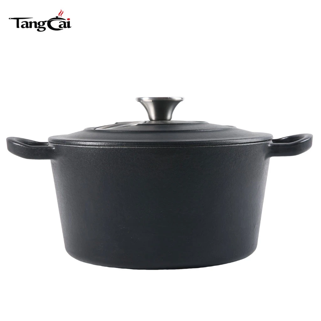 Utensilios de cocina de nuevo dise&ntilde;o 2026, horno holand&eacute;s recubierto de esmalte de hierro fundido con term&oacute;metro para cocina casera, guisado diario Fre&iacute;r