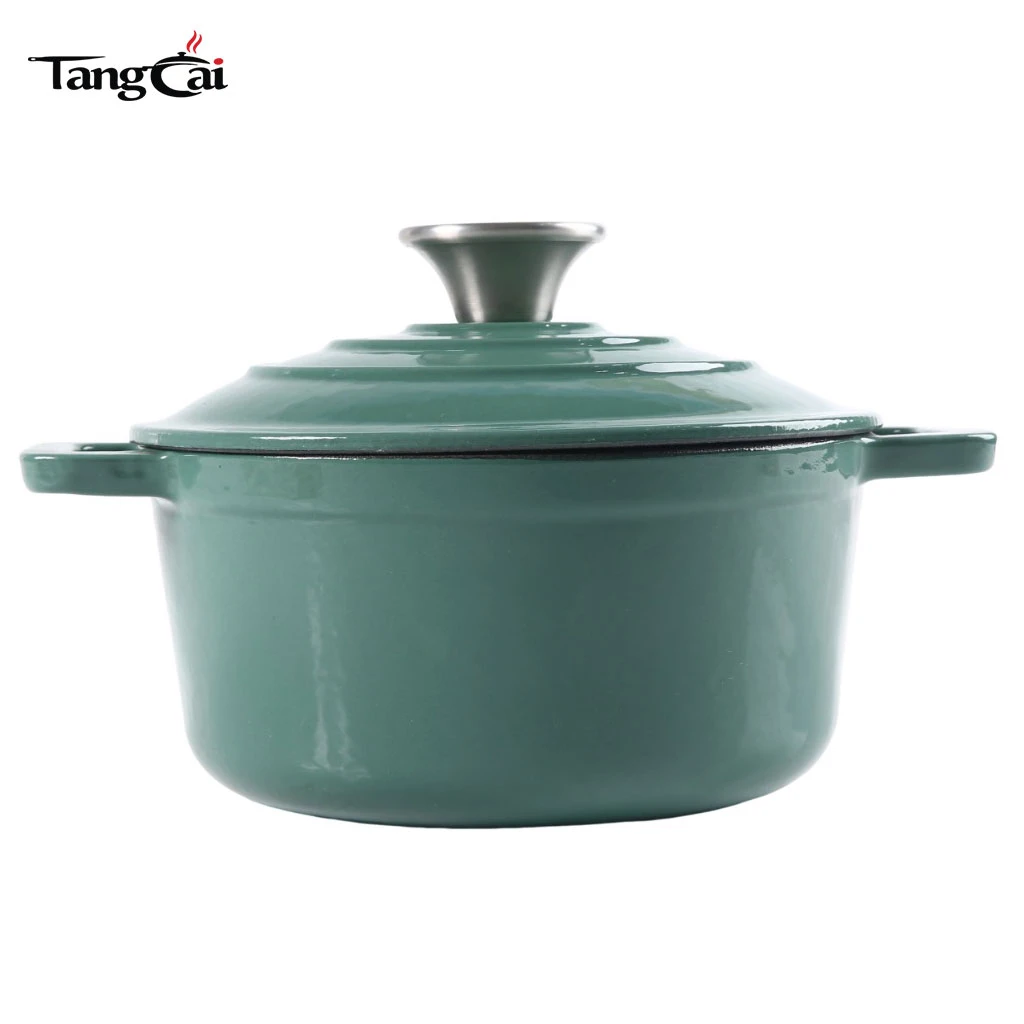 Mini horno holand&eacute;s de hierro fundido esmaltado de 2,5 cuartos de gal&oacute;n con tapa: peque&ntilde;o Cazuela antiadherente para cocinar al vapor, hornear y asar