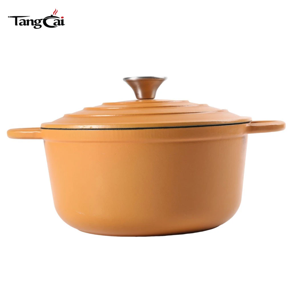 Olla holandesa de hierro fundido esmaltado de 24 cm y 5 cuartos de gal&oacute;n: cacerola redonda Apta para horno hasta 500 &deg;F