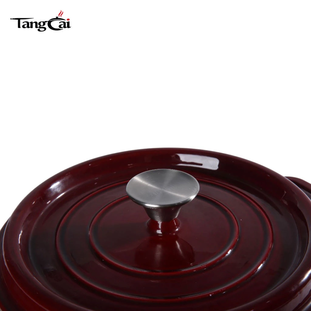 Horno holand&eacute;s de hierro fundido esmaltado en color rojo vino estilo Staub, horno holand&eacute;s de 5 cuartos de gal&oacute;n, cacerola de varios tama&ntilde;os 1 mill&oacute;n de clientes verificados