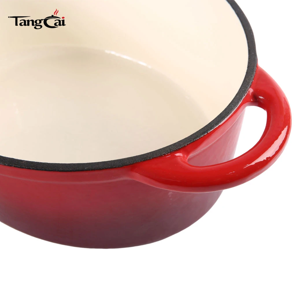 Olla ovalada de hierro fundido esmaltado de 5,5 cuartos con tapa, apta para horno hasta 550 &deg;F y apta para lavavajillas, utensilios de cocina resistentes para horno holand&eacute;s