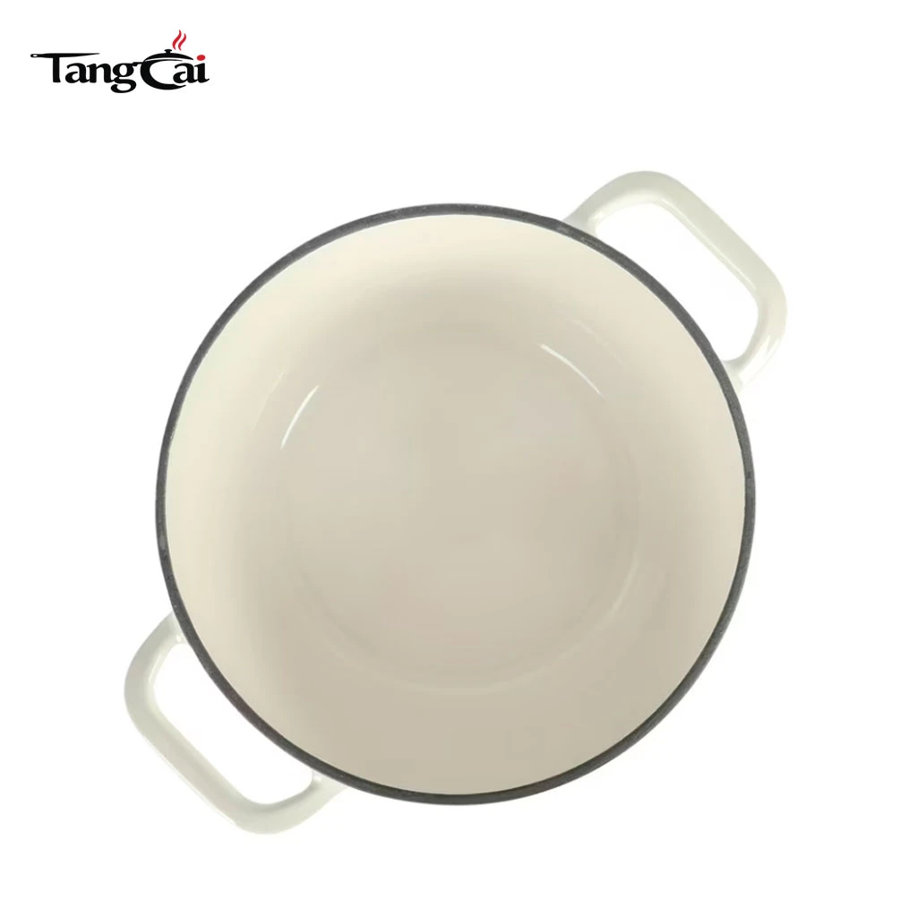 Utensilios de cocina de tendencia 2026 Olla antiadherente de hierro fundido esmaltado floral vintage de 5 cuartos con tapa para marcas y marcas privadas