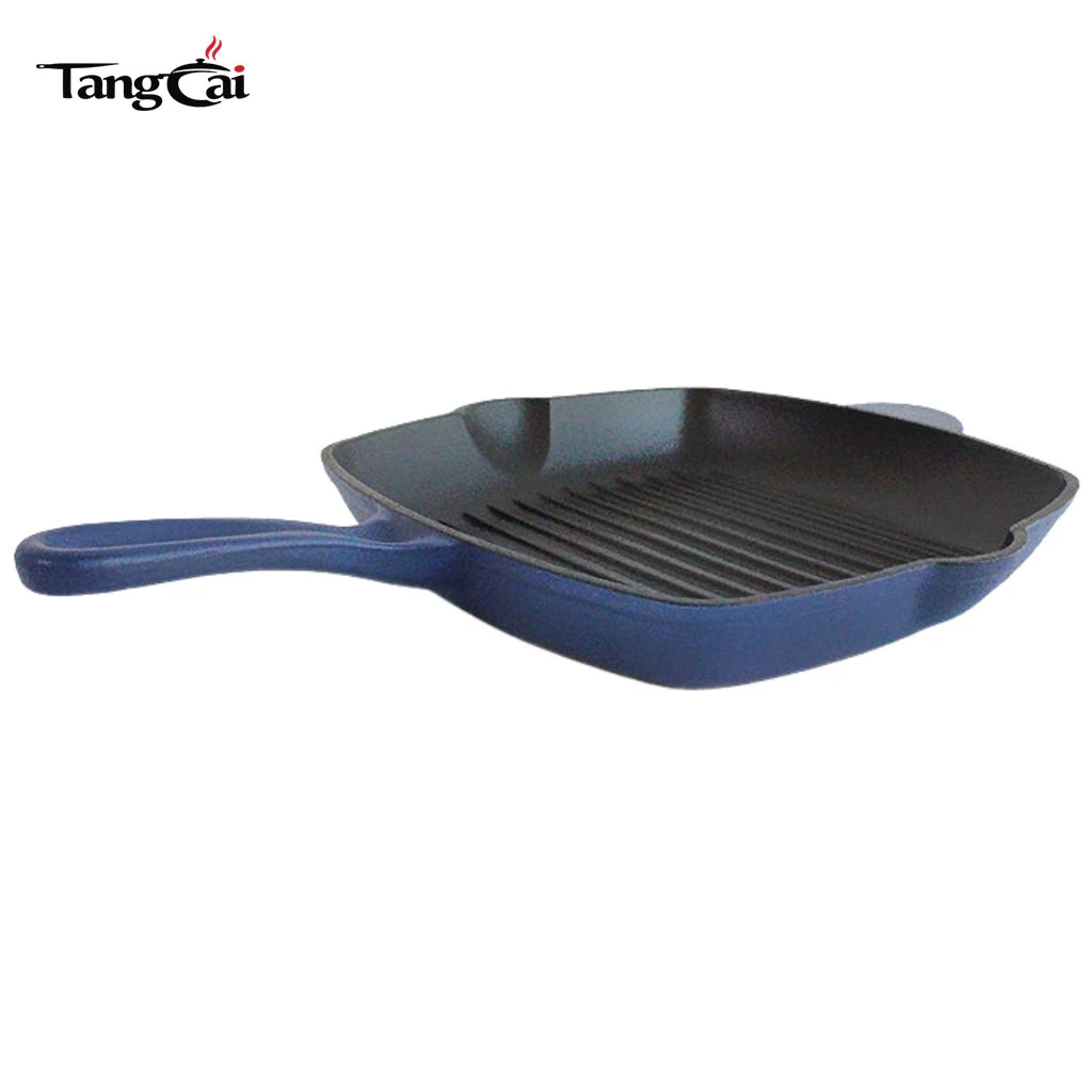 Sart&eacute;n esmaltado de 24 cm de alta calidad Sart&eacute;n de hierro fundido Sart&eacute;n para parrilla