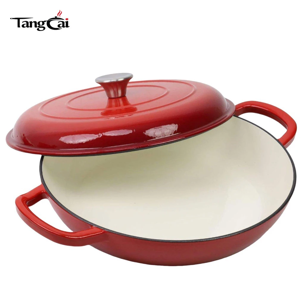 Juego de utensilios de cocina de hierro fundido esmaltado de 7 piezas al por mayor, ollas y sartenes multicolores, juegos de utensilios de cocina populares