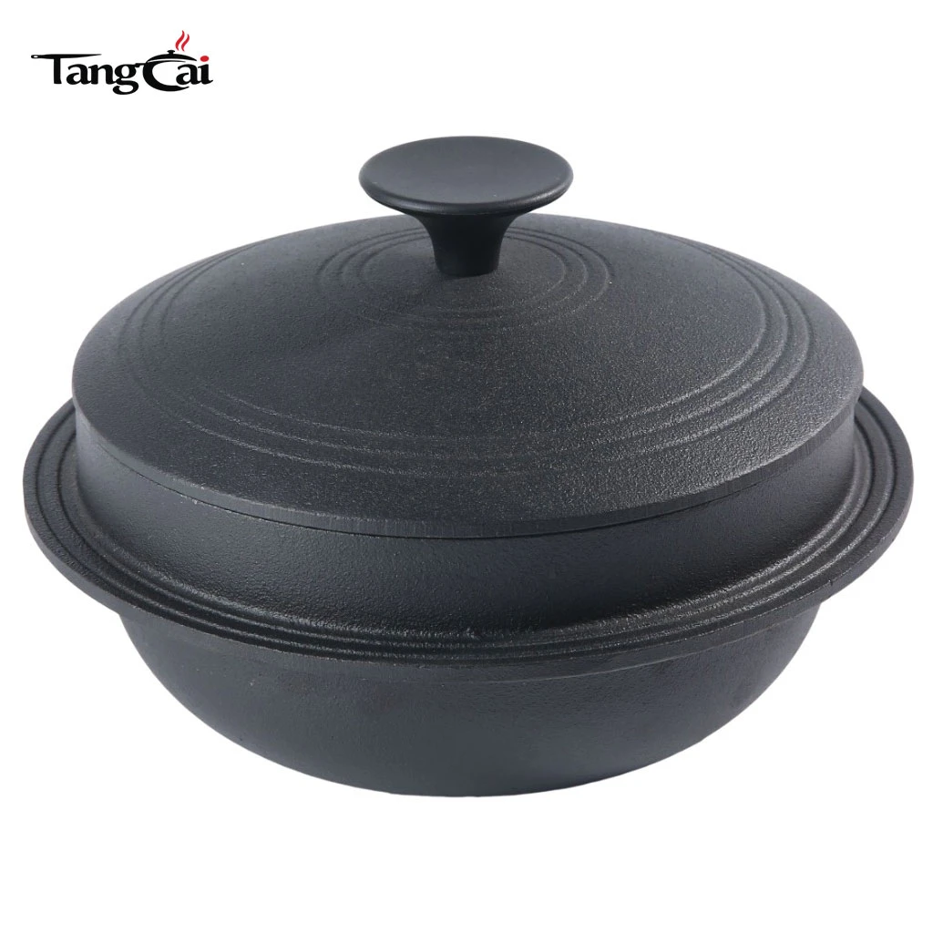 Olla de hierro fundido tradicional coreana de 24 cm de di&aacute;metro al por mayor - Olla Bibimbap ecol&oacute;gica