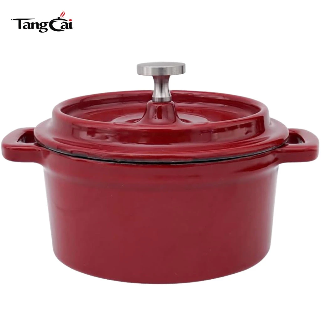 Cocotte de hierro fundido esmaltado de 2 piezas | Mini cazuela de hierro fundido esmaltado | Perfecto para salsas y postres