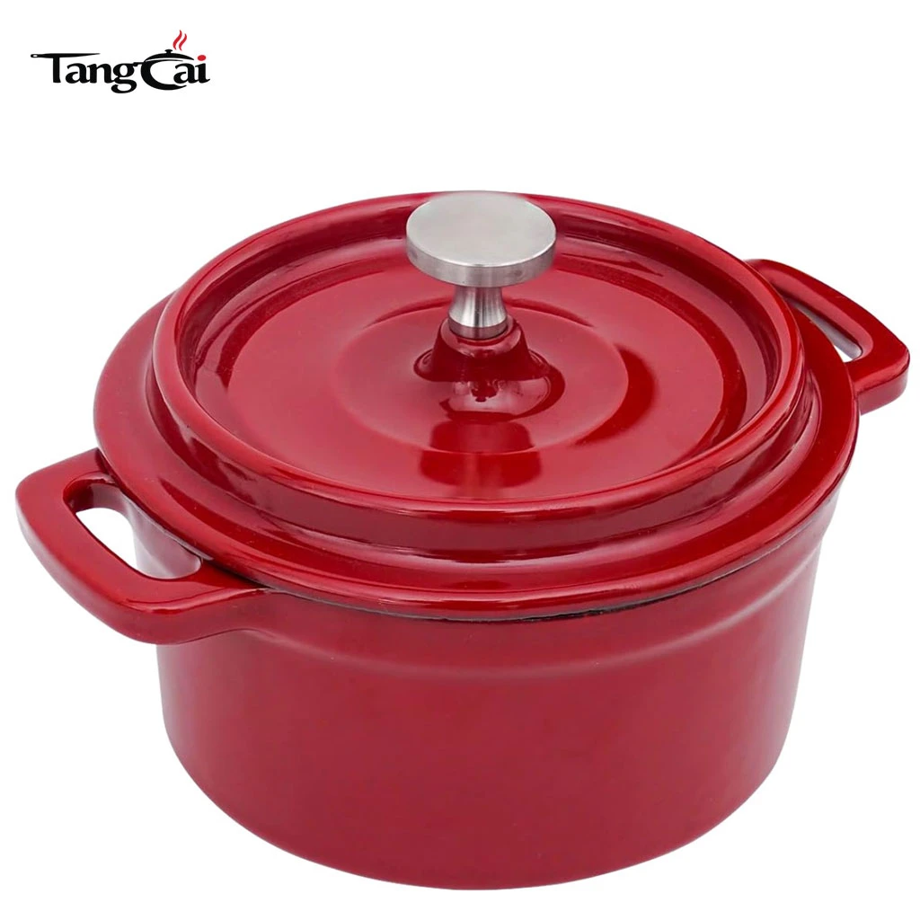 Cocotte de hierro fundido esmaltado de 2 piezas | Mini cazuela de hierro fundido esmaltado | Perfecto para salsas y postres