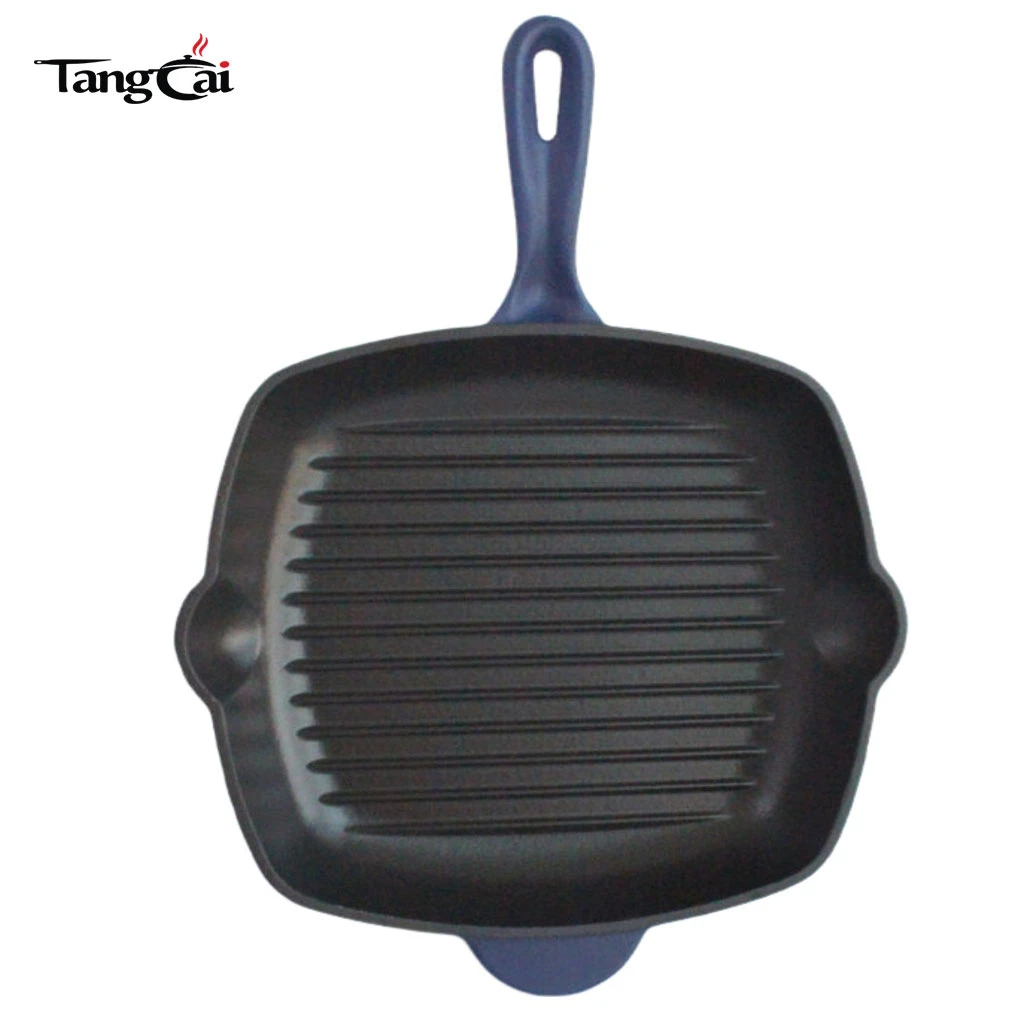 Sart&eacute;n esmaltado de 24 cm de alta calidad Sart&eacute;n de hierro fundido Sart&eacute;n para parrilla