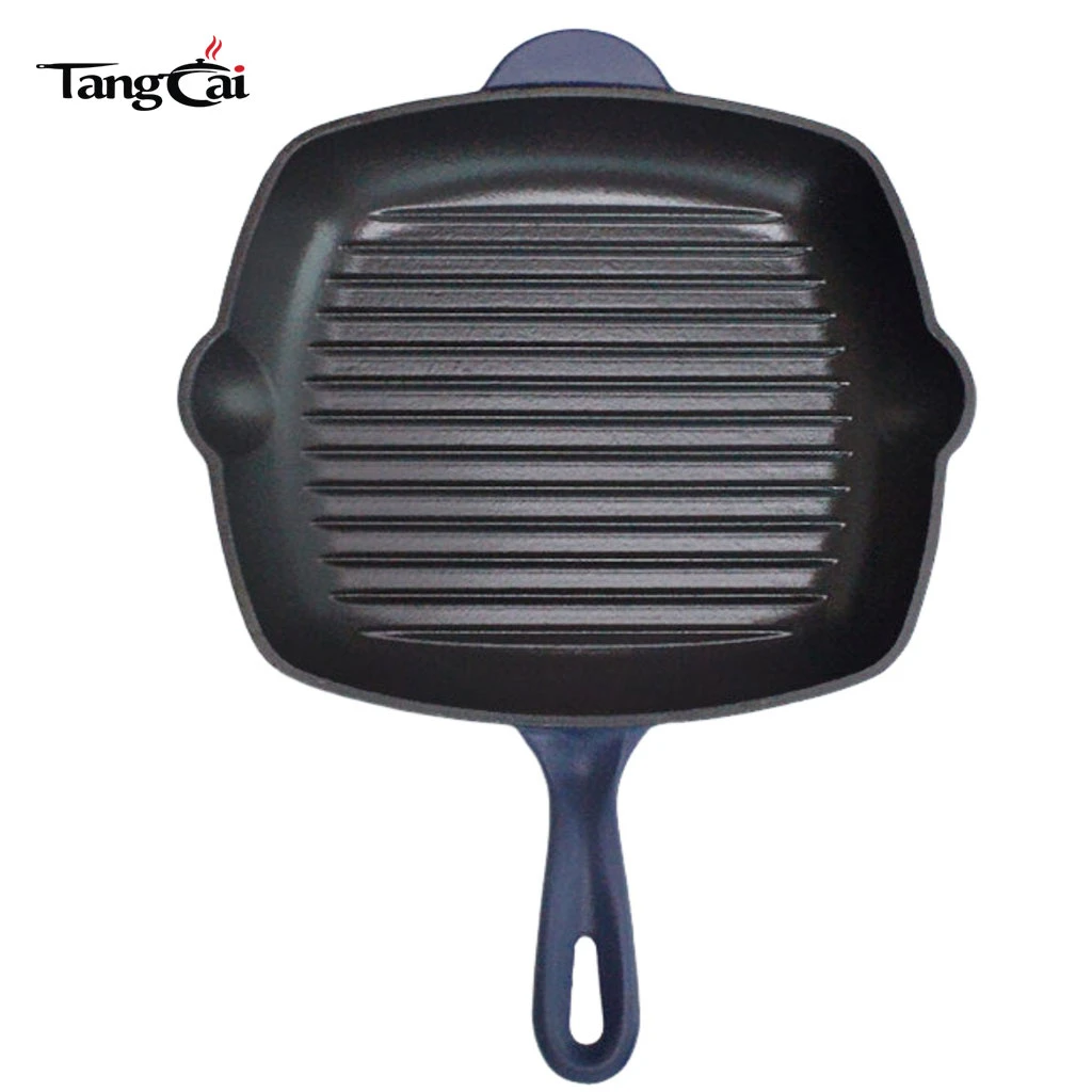 Sart&eacute;n esmaltado de 24 cm de alta calidad Sart&eacute;n de hierro fundido Sart&eacute;n para parrilla