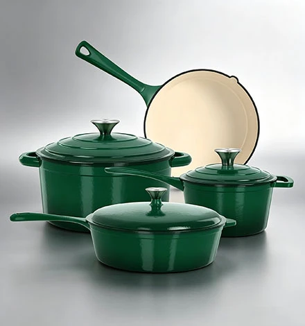 Juego de utensilios de cocina de hierro fundido esmaltado de 7 piezas