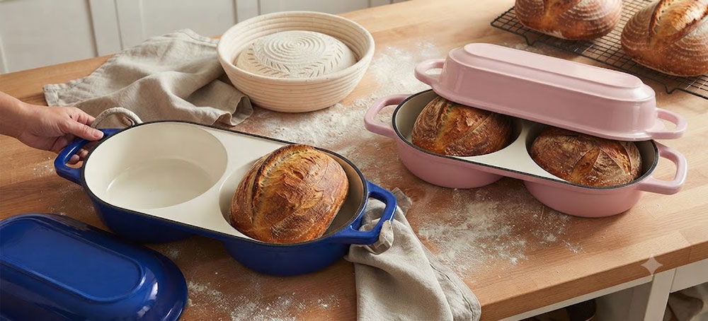 Por qué el horno holandés doble de hierro fundido esmaltado 2 en 1 es el mejor comienzo para su negocio de utensilios para hornear de hierro fundido
