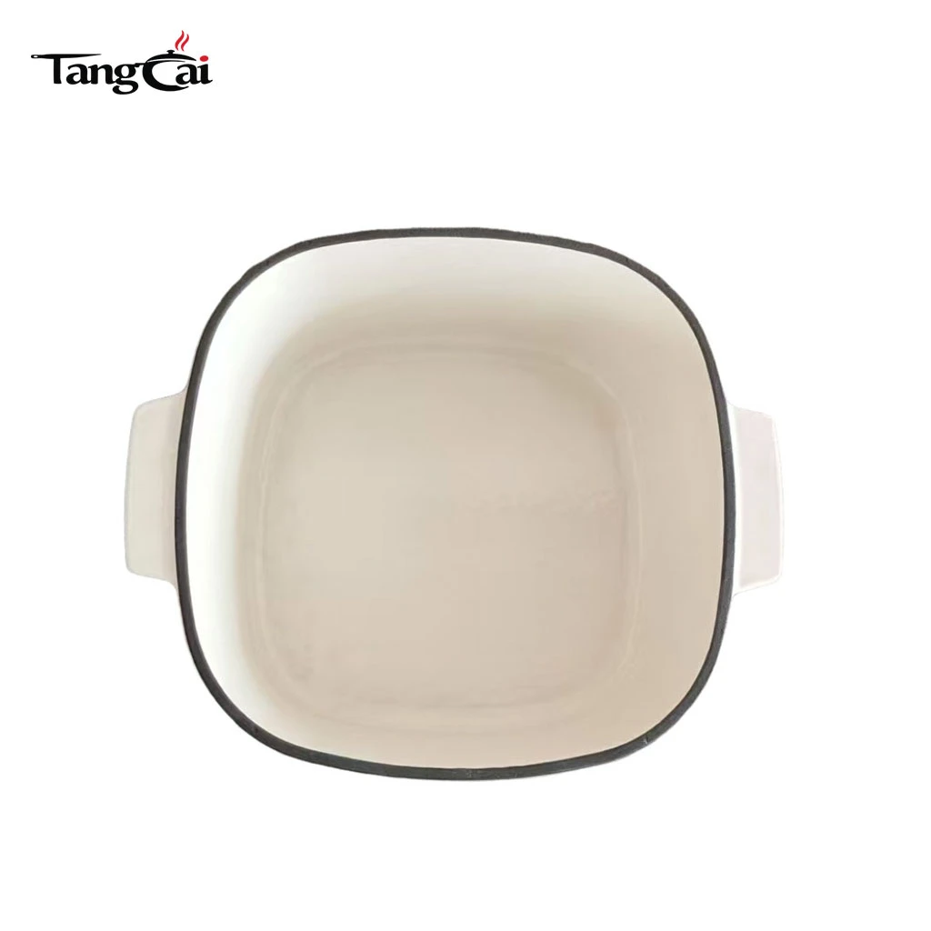 Suministro de f&aacute;brica de utensilios de cocina OEM Horno holand&eacute;s de hierro fundido esmaltado con estampado floral
